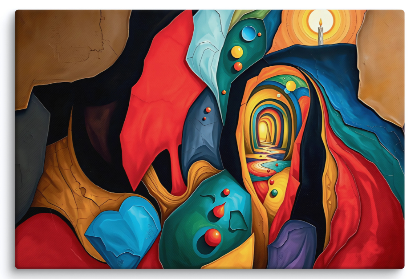 Abstract Wall Art on Stretched Canvas - Museum Quality - VWA00016A