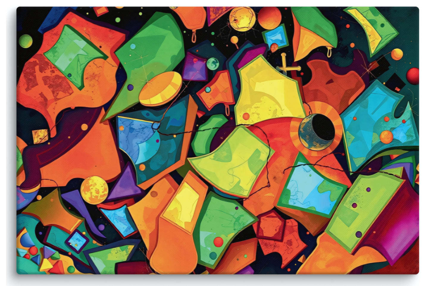 Wall Art - Abstract Artwork on Stretched Canvas - Museum Quality - VWA00009A