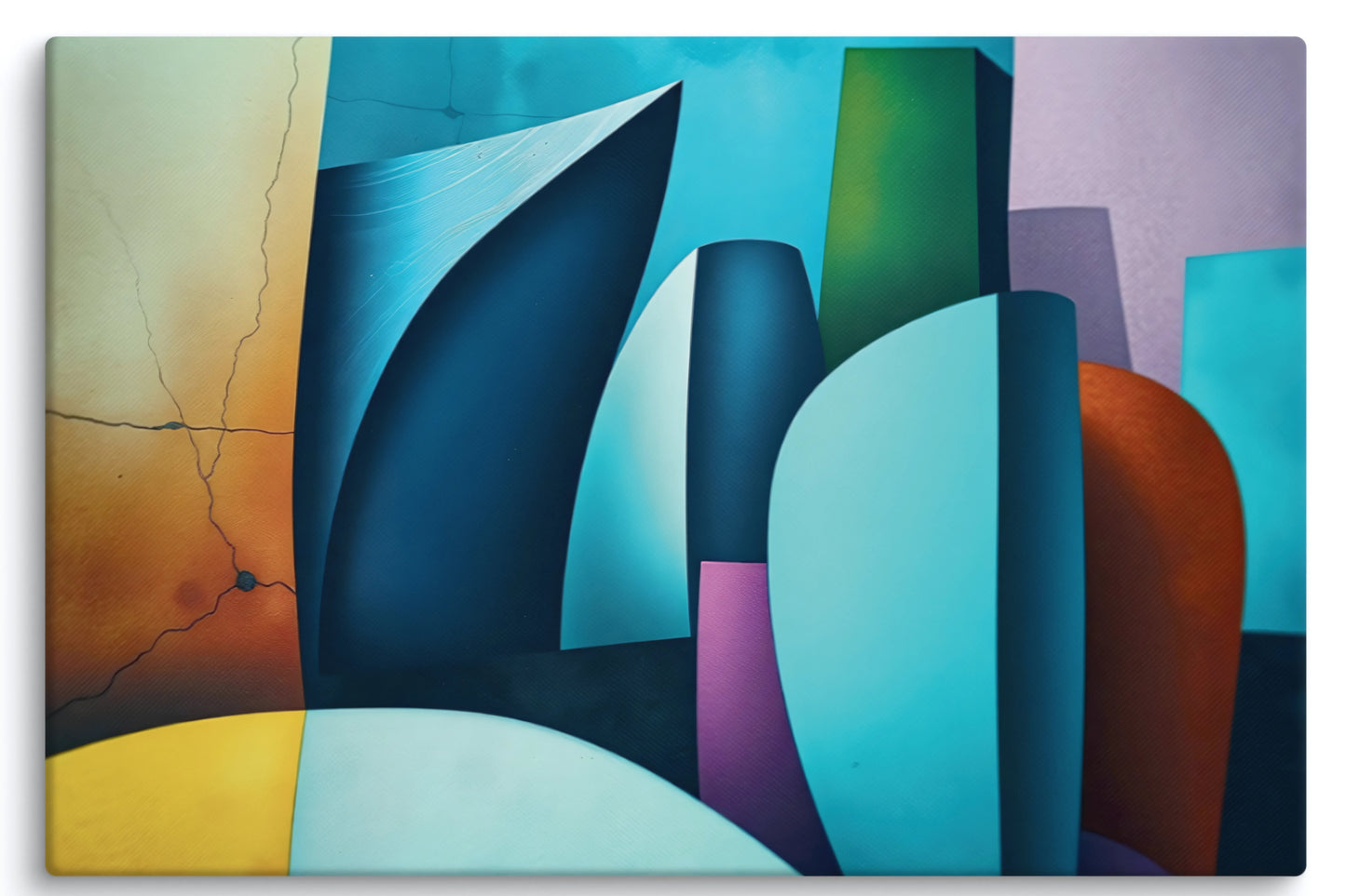 Abstract Wall Art on Stretched Canvas - Museum Quality - VWA00011A