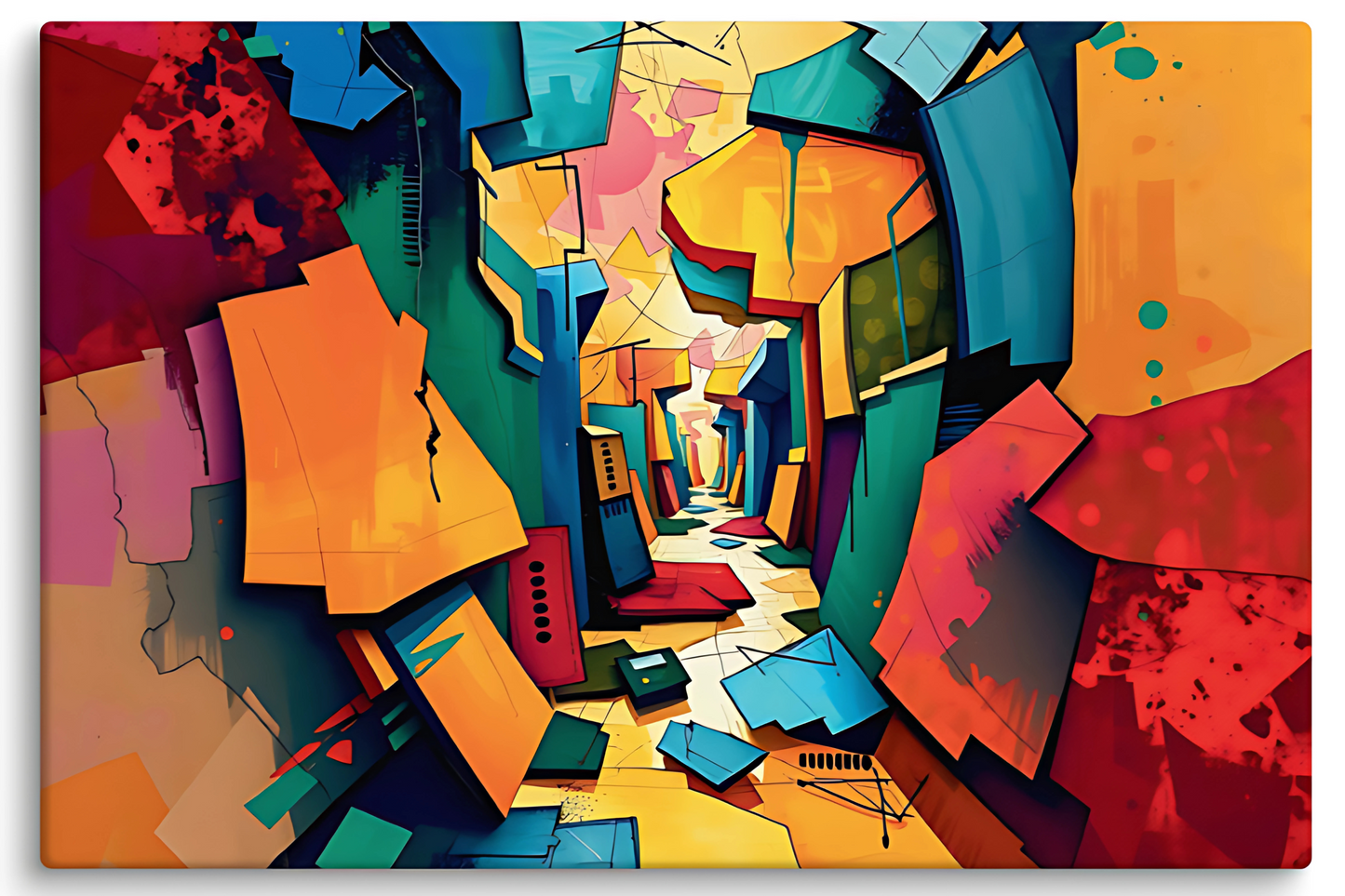 Abstract Wall Art on Stretched Canvas - Museum Quality - VWA00015A