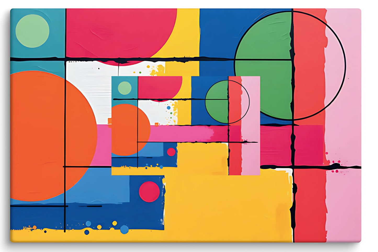 Abstract Wall Art on Stretched Canvas - Museum Quality - VWA00004A